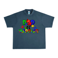 Midnight Navy Dad of warrior Urban Heavy Tee - CowGirlArtShop