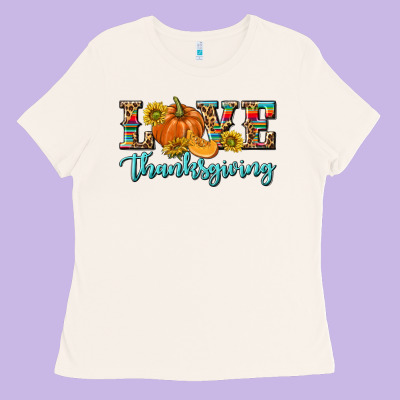 Love Thanksgiving Ladies Tee Designed By Texasbilliewilder