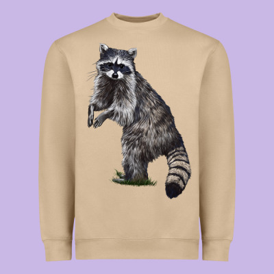 Raccoon Illustrations Heavyweight Sweatshirt Designed By Lillyallendesigns