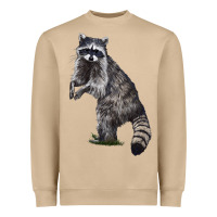 Mushroom Raccoon Illustrations Heavyweight Sweatshirt - LillyAllenDesigns