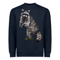 Navy Raccoon Illustrations Heavyweight Sweatshirt - LillyAllenDesigns