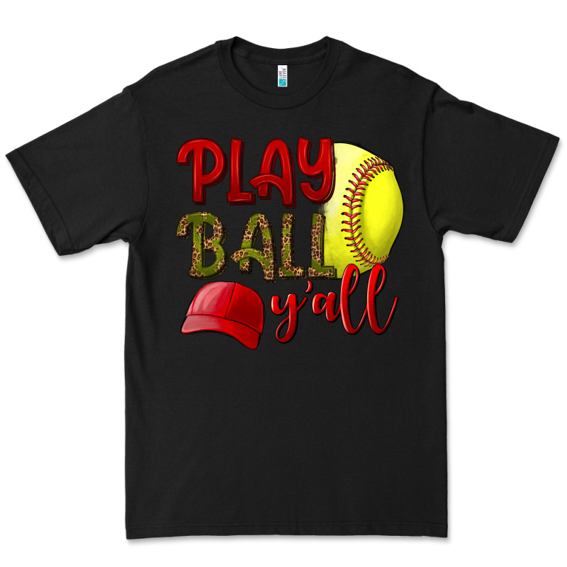 Play Ball Y'all Softball Premium Tee by NancyCooperArtShop | Teevron