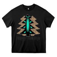 Black Happy Holidays Tree Heavy Core Tee - Bettercallsaul