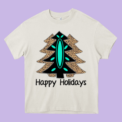 Happy Holidays Tree Heavy Core Tee Designed By Bettercallsaul