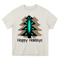 Cream Happy Holidays Tree Heavy Core Tee - Bettercallsaul