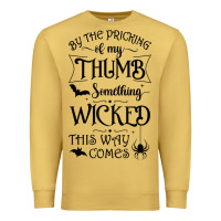 Antique Gold something wicked this way comes witchcraft halloween 2021 t shirt Premium Sweatshirt - longCreatives