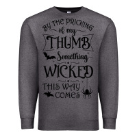 Charcoal Heather something wicked this way comes witchcraft halloween 2021 t shirt Premium Sweatshirt - longCreatives