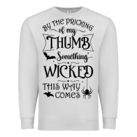 Dove Grey something wicked this way comes witchcraft halloween 2021 t shirt Premium Sweatshirt - longCreatives