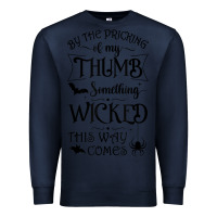 Navy something wicked this way comes witchcraft halloween 2021 t shirt Premium Sweatshirt - longCreatives