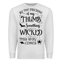 Oatmeal Heather something wicked this way comes witchcraft halloween 2021 t shirt Premium Sweatshirt - longCreatives