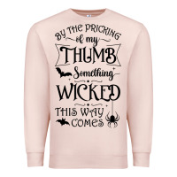 Pale Pink something wicked this way comes witchcraft halloween 2021 t shirt Premium Sweatshirt - longCreatives