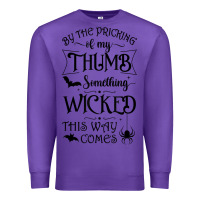 Purple something wicked this way comes witchcraft halloween 2021 t shirt Premium Sweatshirt - longCreatives
