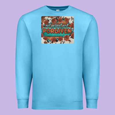 Not Perfect Just Forgiven Premium Sweatshirt Designed By Barkaloodesign