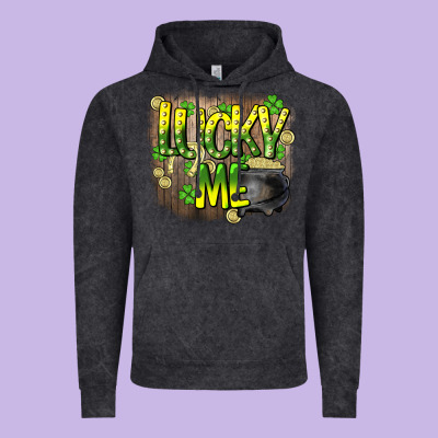 Lucky Me St. Patricks Day Vintage Hoodie Designed By Howdyjamesfarm