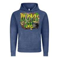 Vintage Denim lucky me st. patricks day Vintage Hoodie - HowdyJamesFarm