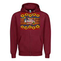 Burgundy usa map Zipper Hoodie - Artiststas
