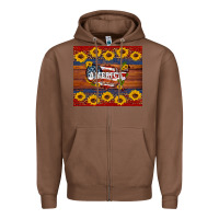 Chestnut usa map Zipper Hoodie - Artiststas
