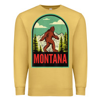 Antique Gold montana vintage bigfoot travel Premium Sweatshirt - longCreatives