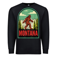 Black montana vintage bigfoot travel Premium Sweatshirt - longCreatives
