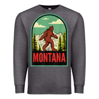 Charcoal Heather montana vintage bigfoot travel Premium Sweatshirt - longCreatives