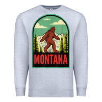 Heather Grey montana vintage bigfoot travel Premium Sweatshirt - longCreatives