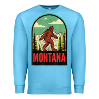 Ocean Blue montana vintage bigfoot travel Premium Sweatshirt - longCreatives