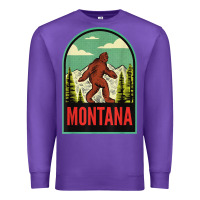 Purple montana vintage bigfoot travel Premium Sweatshirt - longCreatives