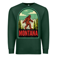 Sports Green montana vintage bigfoot travel Premium Sweatshirt - longCreatives
