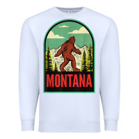 White montana vintage bigfoot travel Premium Sweatshirt - longCreatives