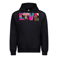 Black love with braunvieh cow Urban Hoodie - AdoDesignShop