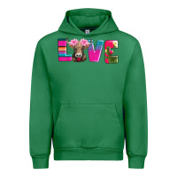 Emerald love with braunvieh cow Urban Hoodie - AdoDesignShop