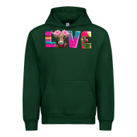 Forest Green love with braunvieh cow Urban Hoodie - AdoDesignShop