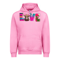 Fuchsia Pink love with braunvieh cow Urban Hoodie - AdoDesignShop