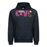 Navy love with braunvieh cow Urban Hoodie - AdoDesignShop