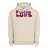 Pigment French Oak love with braunvieh cow Urban Hoodie - AdoDesignShop
