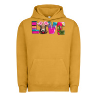 Pigment Peanut Butter love with braunvieh cow Urban Hoodie - AdoDesignShop