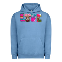 Pigment Pebble Blue love with braunvieh cow Urban Hoodie - AdoDesignShop
