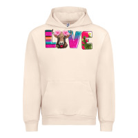 Sandshell love with braunvieh cow Urban Hoodie - AdoDesignShop