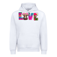 White love with braunvieh cow Urban Hoodie - AdoDesignShop