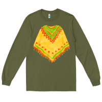 Army Green mexican poncho fa element Long Sleeve Tee - FaDigitalArtStudio