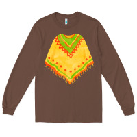 Chestnut mexican poncho fa element Long Sleeve Tee - FaDigitalArtStudio