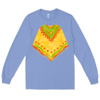 Colony Blue mexican poncho fa element Long Sleeve Tee - FaDigitalArtStudio