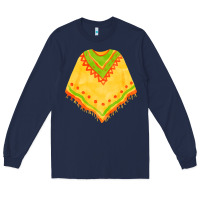 Navy mexican poncho fa element Long Sleeve Tee - FaDigitalArtStudio