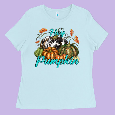 Hey Pumpkin Ladies Tee Designed By Texasbilliewilder
