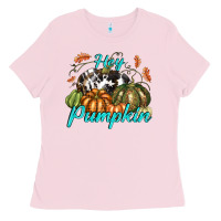 Bubblegum Pink Hey Pumpkin Ladies Tee - texasbilliewilder