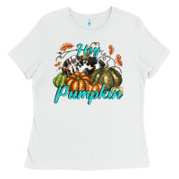White Hey Pumpkin Ladies Tee - texasbilliewilder