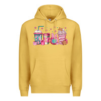 Antique Gold pink Christmas coffee Premium Hoodie - Jasminsmagicworld