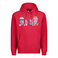 Cardinal pink Christmas coffee Premium Hoodie - Jasminsmagicworld