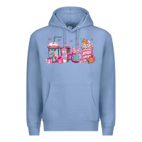 Colony Blue pink Christmas coffee Premium Hoodie - Jasminsmagicworld