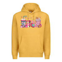 Mustard pink Christmas coffee Premium Hoodie - Jasminsmagicworld